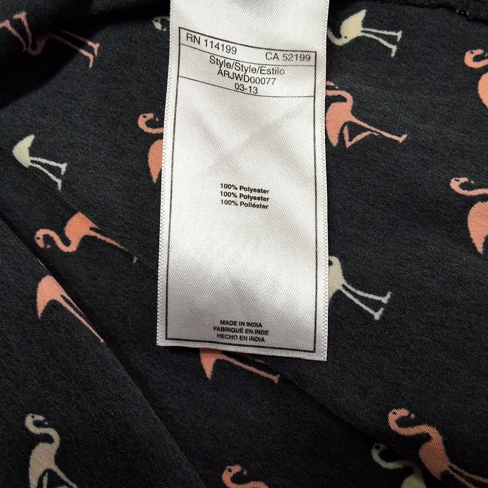 Roxy Sleeveless Flamingo Print Mini Dress Size M - Picture 9 of 9
